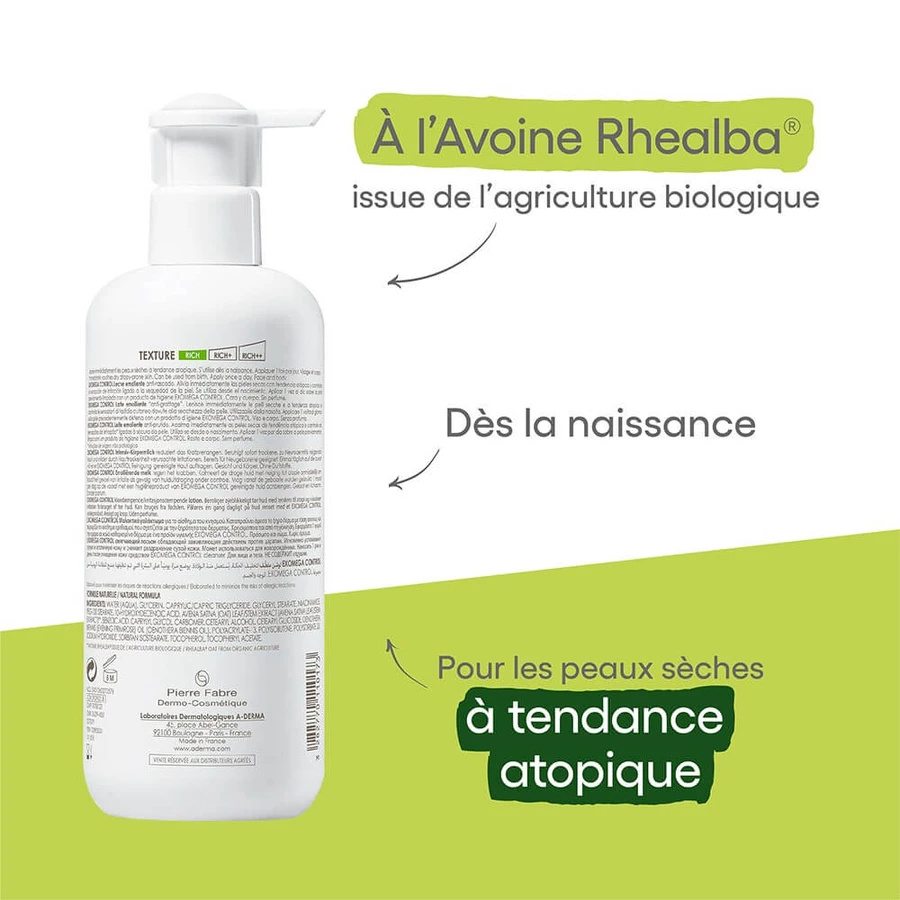 A-Derma Exomega Kontrolle Emollient Milch 400ml