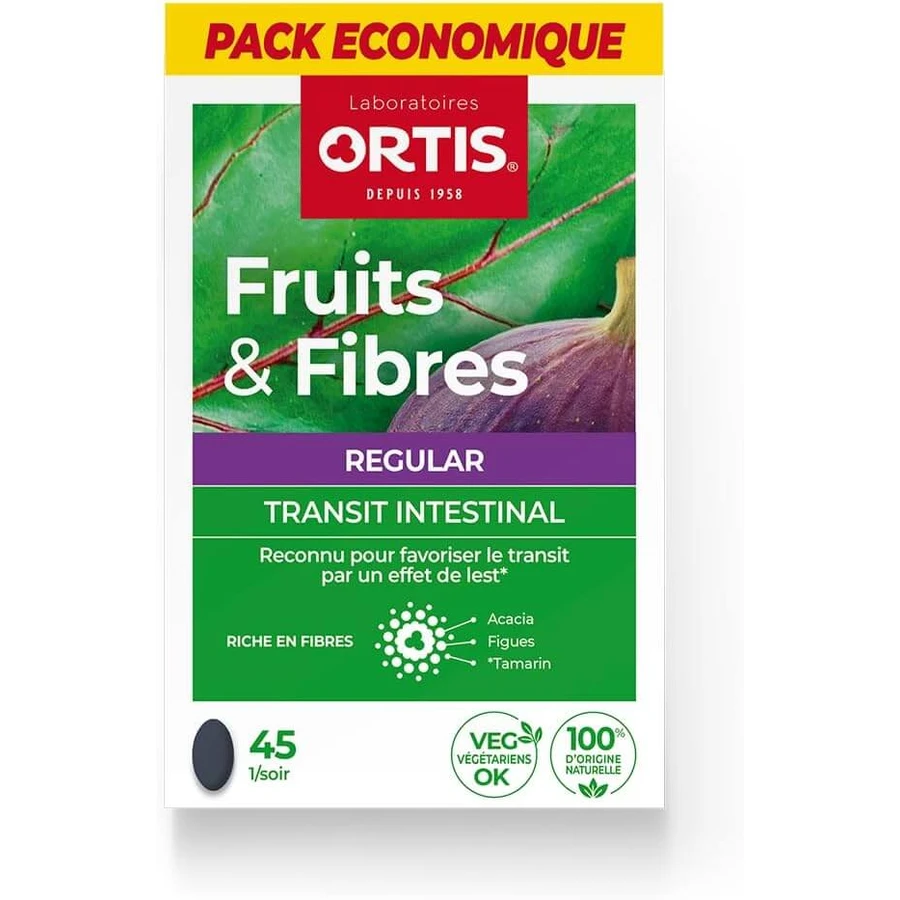 Ortis Fruits & Fibres Régulier, 45 comprimés