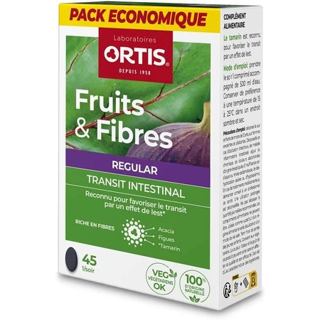 Ortis Fruits & Fibres Régulier, 45 comprimés