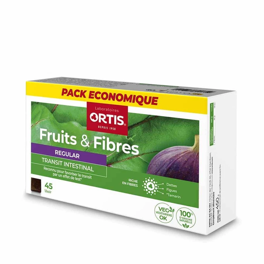 Ortis Fruits & Fibres Regular Transit Intestinal 45 Cubes