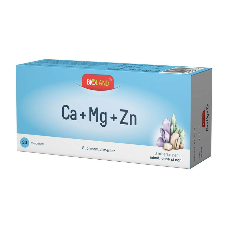 Ca+Mg+Zn Bioland, 30 Tabletten, Biofarm