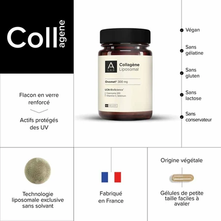 A-LAB Colagen lipozomal 300 mg Anti-îmbătrânire Hidratant pentru articulații 60 capsule