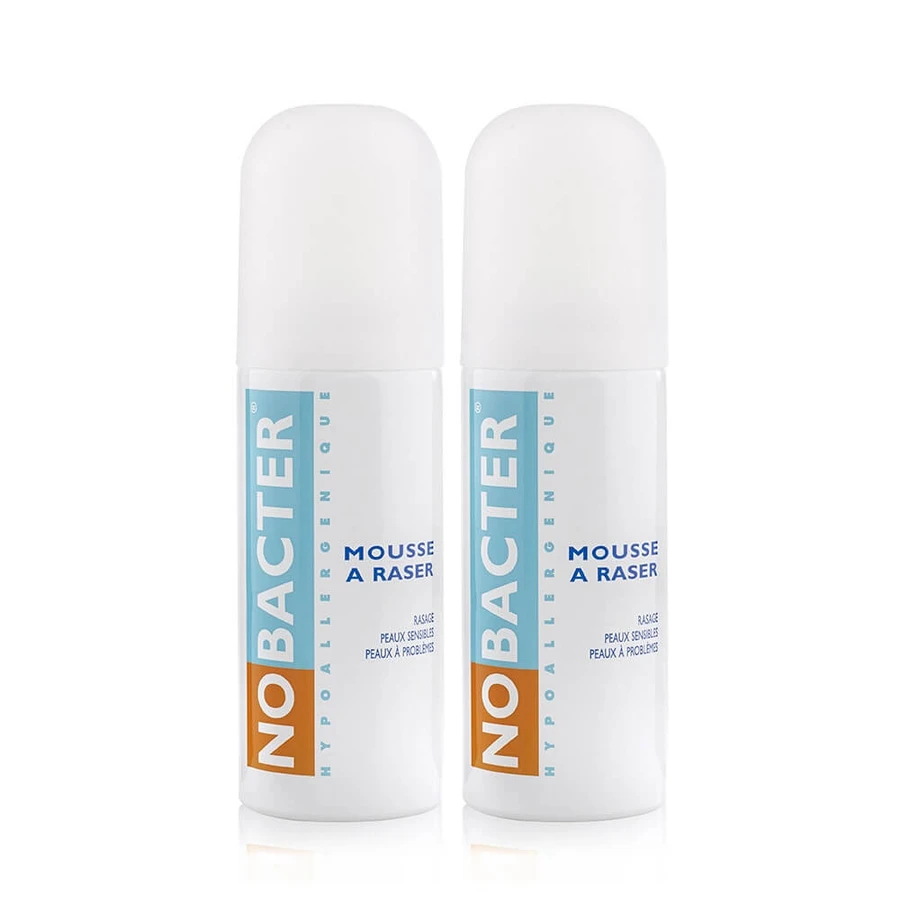 Nobacter Spumă de ras pentru piele sensibilă sau problematică 2x150 ml
