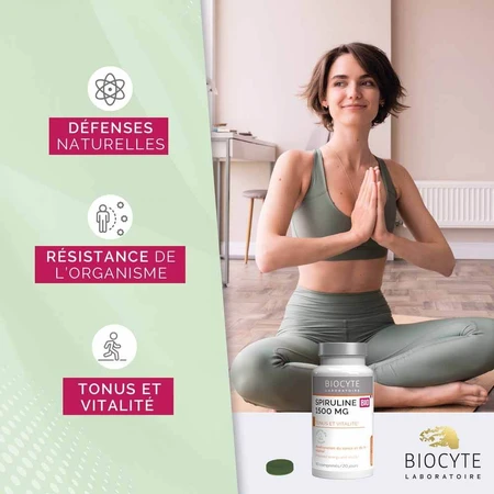 Biocyte Santé Spiruline 1500mg BIO 60 comprimés