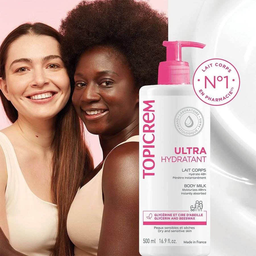 Topicrem Ultra-Hydratant Ultra-Hydrating Body Milk Sensitive and Dry Skin Peaux Sensibles Et Seches 500ml