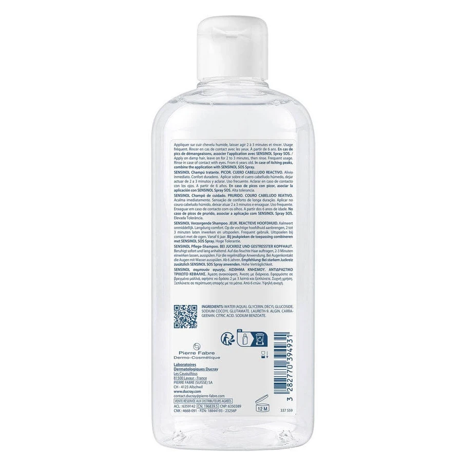 Ducray Sensinol Treatment shampoo for itchy reactive scalp 400 ml