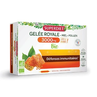 Superdiet Royal Jelly 3000mg Organic 20 fiolek