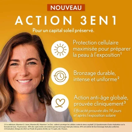 Oenobiol Sun Expert Préparateur Solaire 3en1 Dreifache Wirkung 30 Kapseln