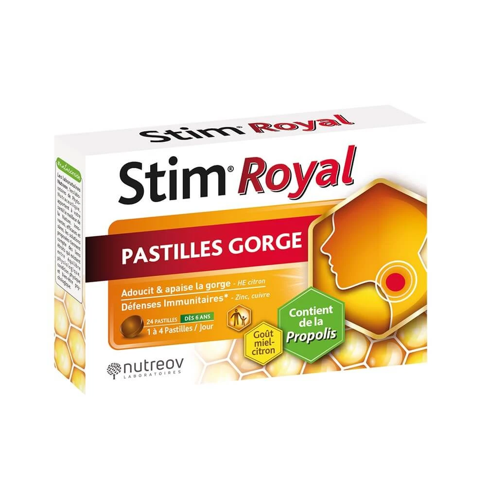 Nutreov Stim Royal, 24 Halspastillen