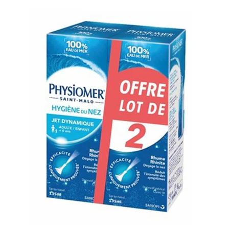 Physiomer Nose Hygiene Dynamic Jet dla dorosłych i dzieci 2x135ml: ceny i cechy
