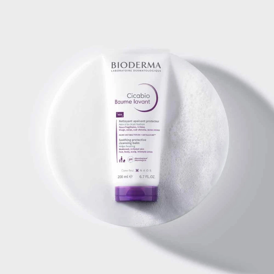 Bioderma Cicabio Schützender, beruhigender Reinigungsbalsam für empfindliche und gereizte Haut 200 ml