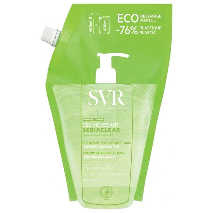 SVR, Sebiaclear Foaming Gel Eco-Recharge 400 ml