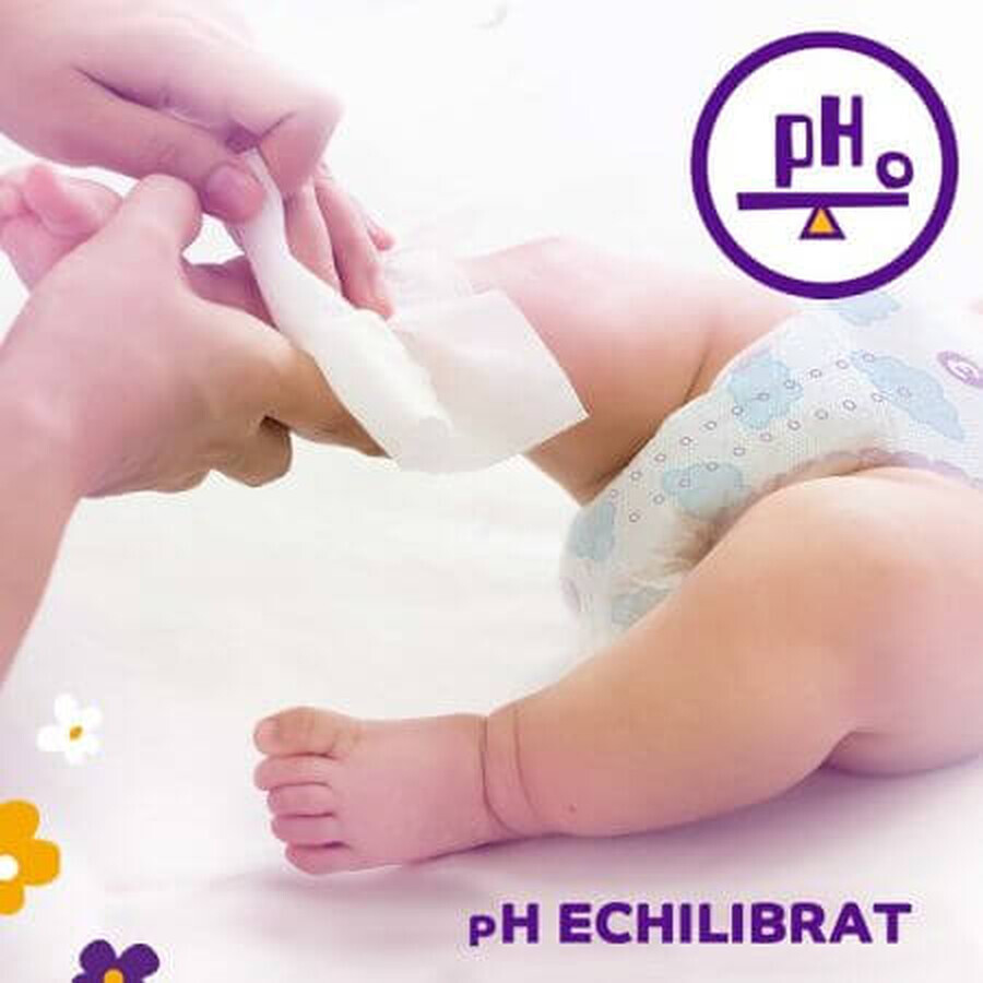 Șervețele umede Pufies Baby Art Fresh, +0luni, 64 bucăți, Ficosota Sintez