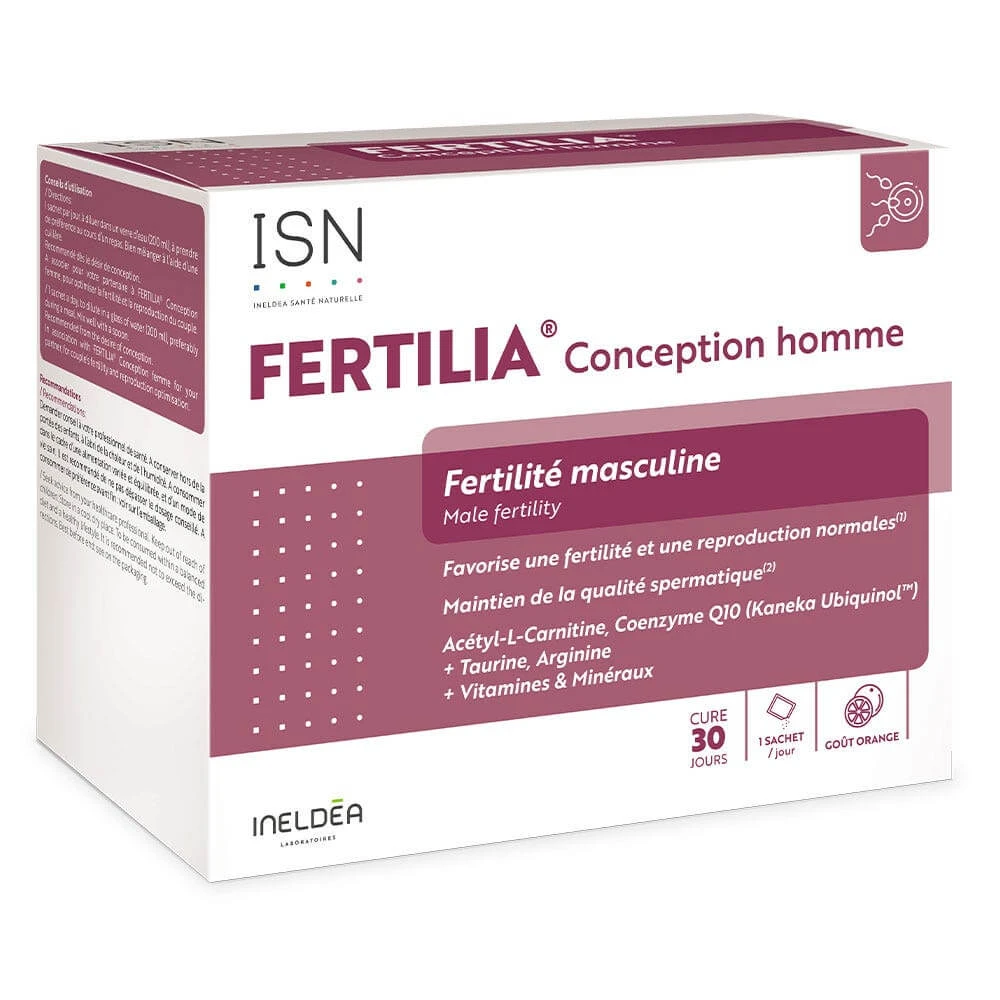 Ineldea Santé Naturelle Fertilia® Design Männliche Fruchtbarkeit 30 Portionsbeutel
