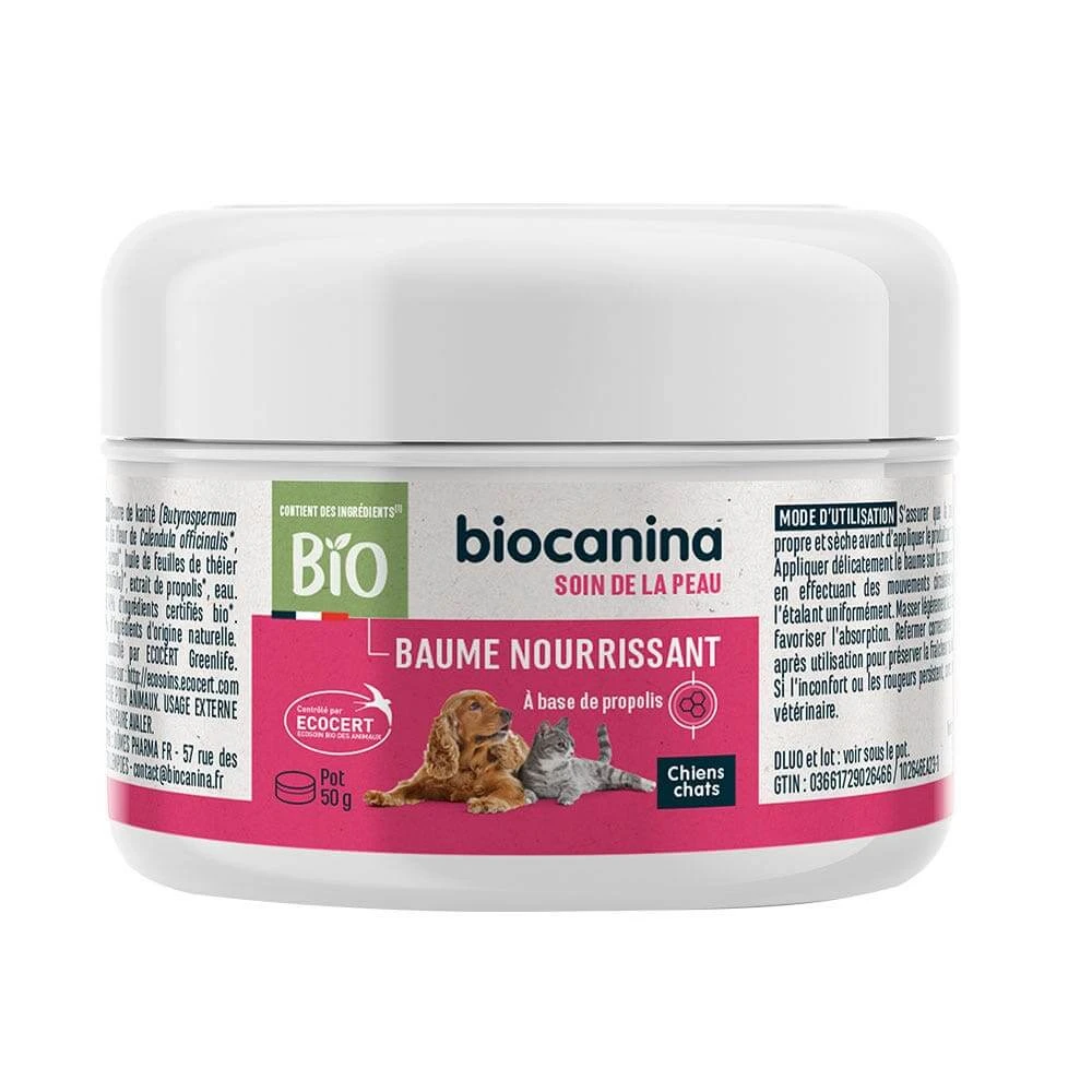 Biocanine Nährender Balsam mit Bio-Propolis für Hunde und Katzen 50g