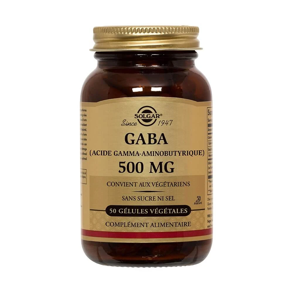 Solgar Gaba (Gamma-Aminobuttersäure) 50 Gele Sommeil Entspannung 500 mg