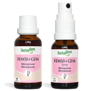 Herbalgem Fem50+ gem Bio Menopause orale Lösung 30ml + Spray