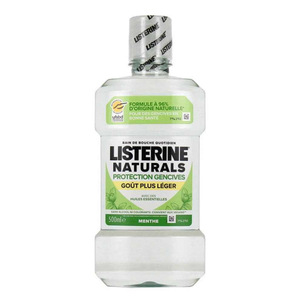 Listerine Natürlicher Zahnfleischschutz Minze Badfeuerzeug Geschmack 500 ml