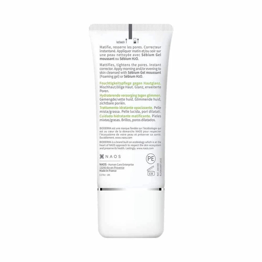 Bioderma Sebium Moisturising Mattifying Treatment Mischhaut bis fettige Haut 30ml Mat Control
