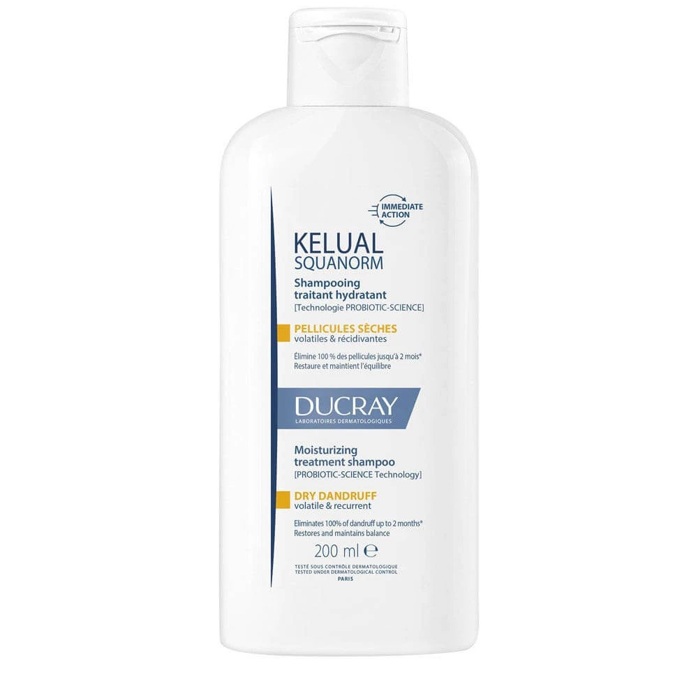 Ducray Squanorm Feuchtigkeitsspendendes Behandlungsshampoo für trockene Schuppen 200 ml