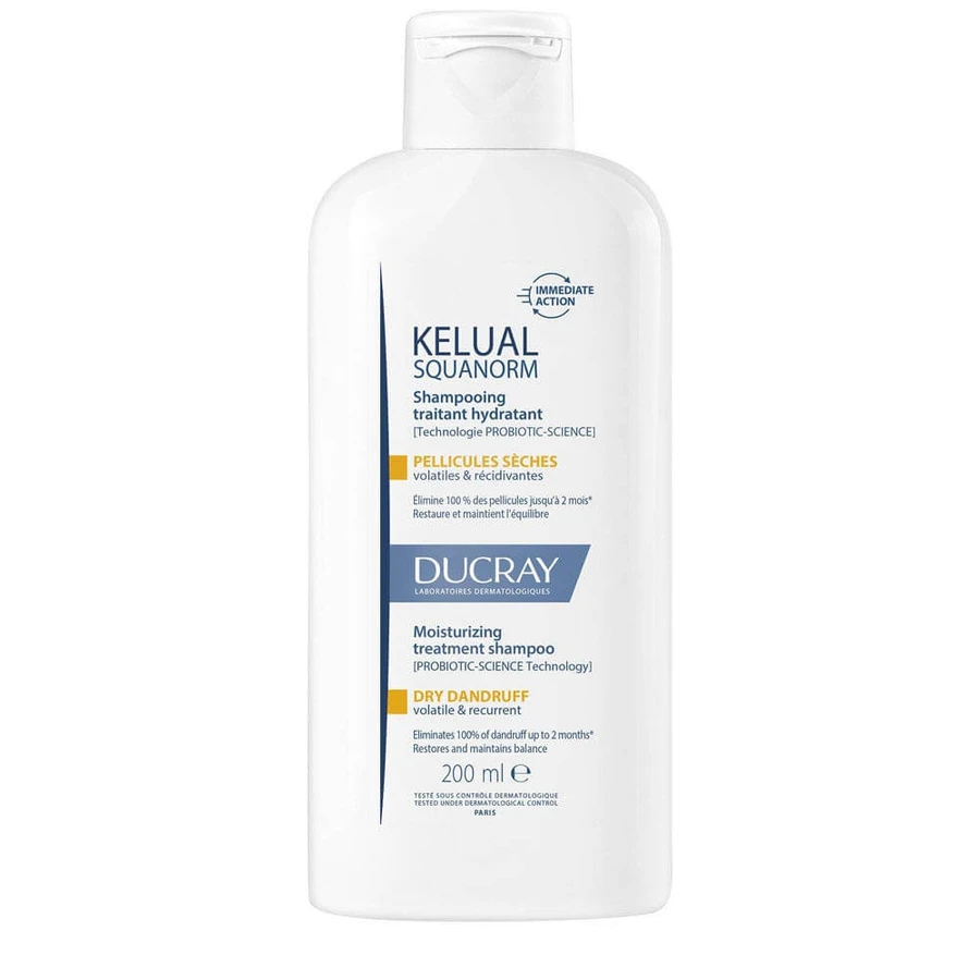Ducray Squanorm Șampon de tratament hidratant pentru mătreață uscată 200 ml
