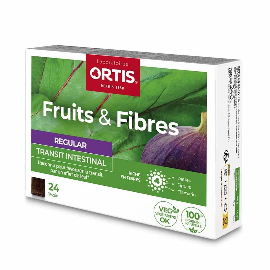 Ortis Fruit & Fibre Regular Intestinal Transit 24 kostki: ceny i cechy