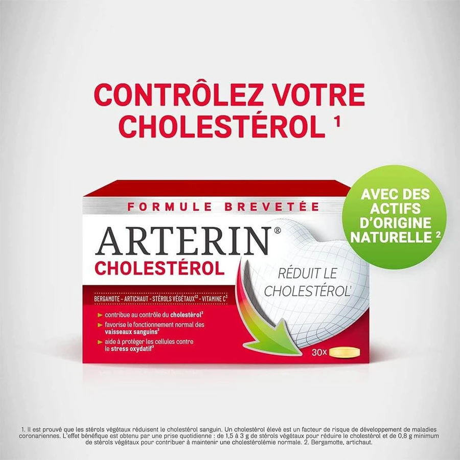 Omega Pharma Cholesterol Arterin Ingrediente active de origine naturală 30 comprimate