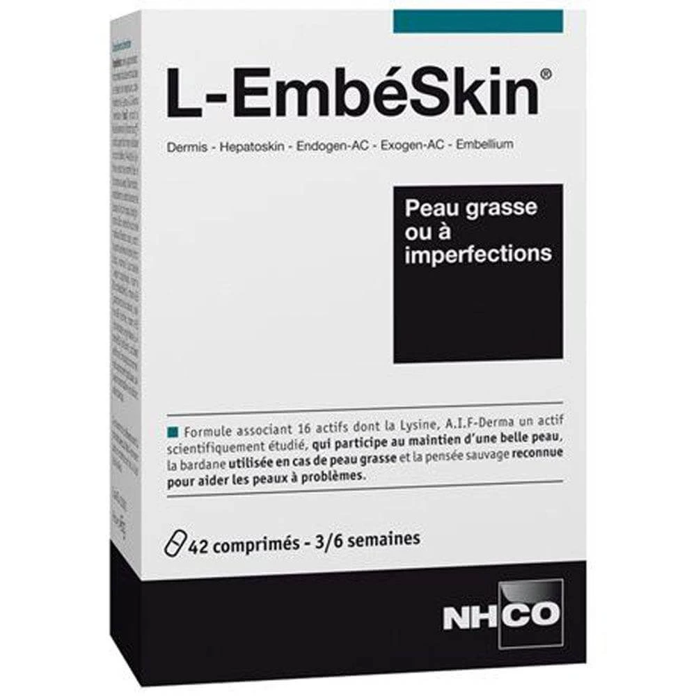 Nhco Nutrition L-EmbéSkin Peau Grasse ou à Imperfection 42 teilbare Tabletten