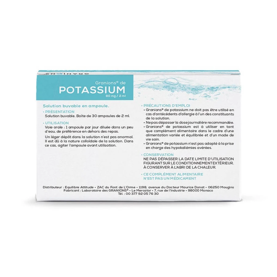 Granions Potassium 30 Ampullen 60 ml