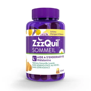 ZzzQuil Sommeil Goût Mangue Banane 60 Gommes