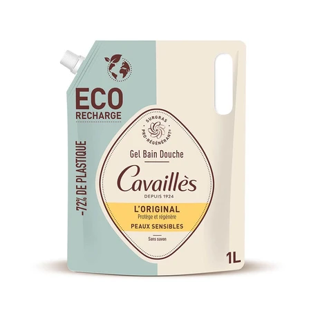 Cavaillès Eco Recharge Gel Bain et Douche L'Original Peaux sensibles 1L