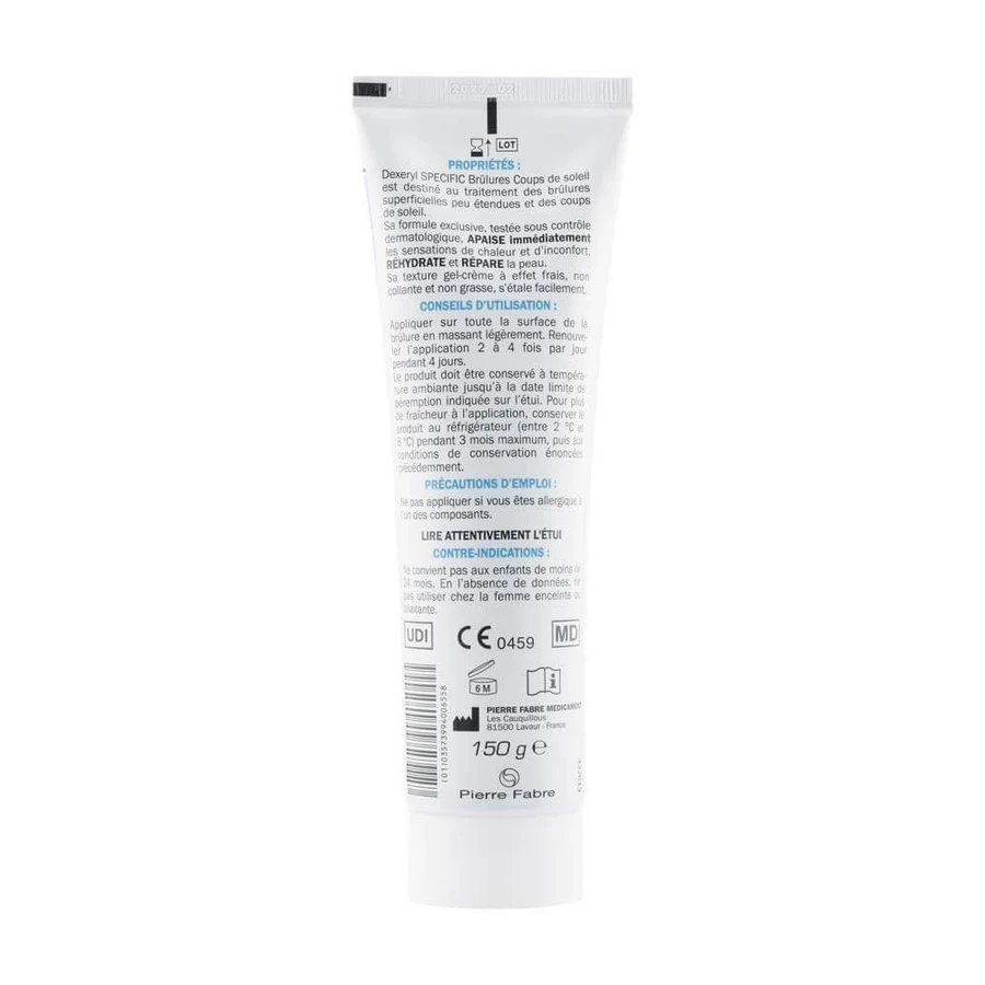 Dexeryl Specific Crema-gel lenitiva Ustioni superficiali e scottature solari 150g