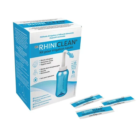 Rhiniclean Nasal irrigation kit + 10 sachets of salts included Nasal shower