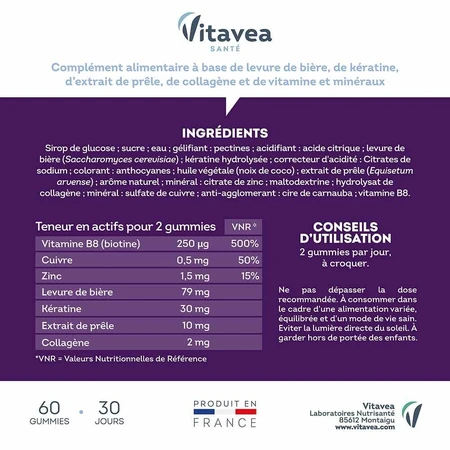 Manhaé Cap Expert Cheveux Force Vitalité 60 gummine