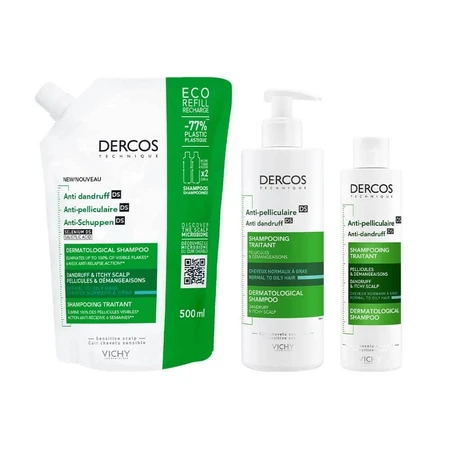 Vichy Dercos Shampoo zur Behandlung von Schuppen und Juckreiz Normales bis fettiges Haar 200ml