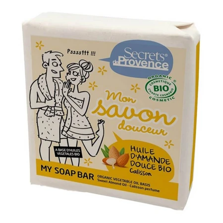 Jabón Secrets de Provence con Aceite de Almendras Dulces Perfumado con Fragancia de Calisson 100g