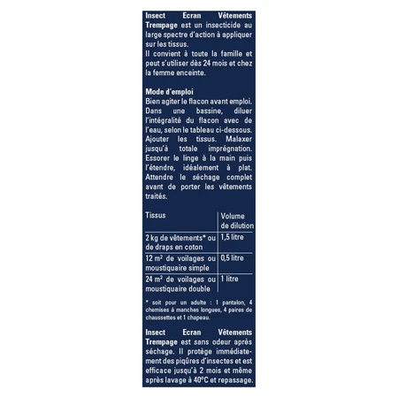 Insect Ecran Fabrics 24 luni înmuiere repelent de țânțari 200 ml