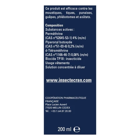 Insect Ecran Fabrics 24 luni înmuiere repelent de țânțari 200 ml