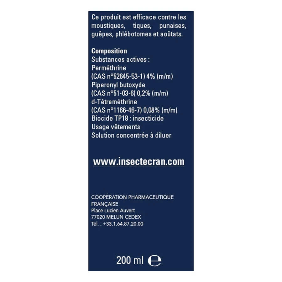 Insect Ecran Fabrics 24 luni înmuiere repelent de țânțari 200 ml