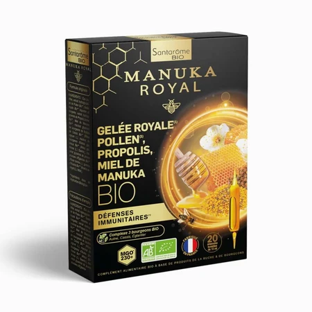 Santarome Bio Manuka Honig Gelée Royale Pollen Propolis 20 Fläschchen
