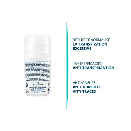 Roll-on anti-perspirant Hidrosis Control, 2 x 40 ml, Ducray 