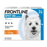 Frontline Spot-on dog S 2 to 10 kg 3 pipettes 0.67 ml