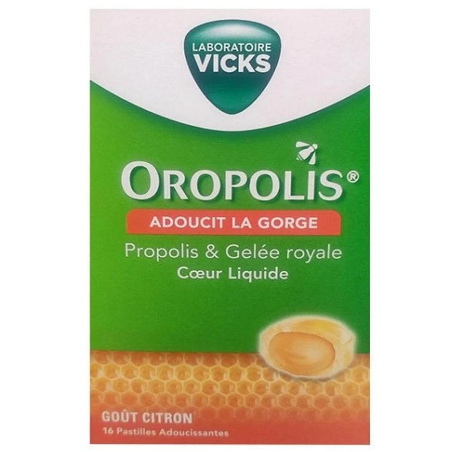 Vicks Oropolis Coeur Liquide Gelee Royale Smaak Citroen 16 zuigtabletten