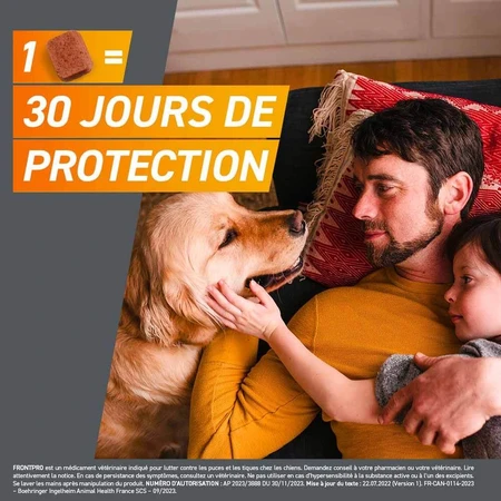 Frontline Frontpro Antiparasitic large dog 20-50kg against fleas and ticks x3 tablets