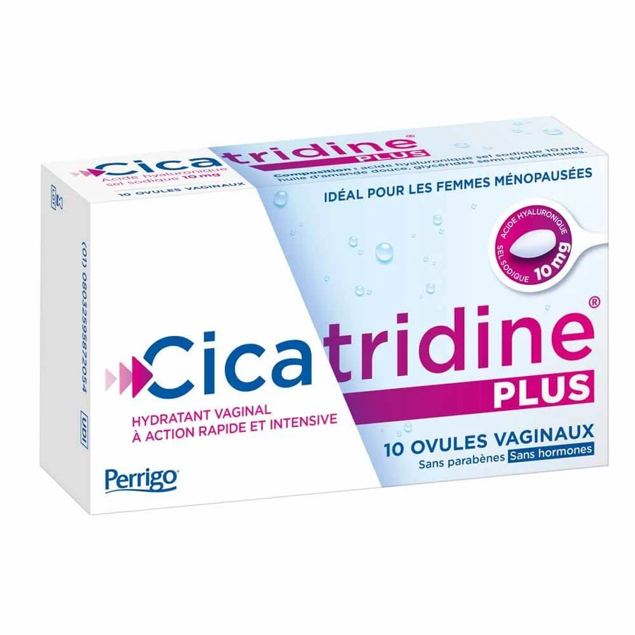 Cicatridina Plus ovule vaginale pentru uscăciune intimǎ, 10 bucǎți, Perrigo