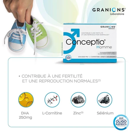 Granions Conceptio Men 90 kapsułek + 30 saszetek: ceny i cechy