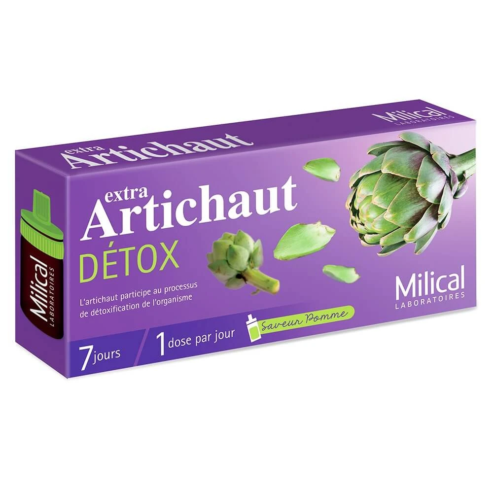Milical Extra Artischocke Detox Apfel Geschmack, 7 Tage 7 Fläschchen 10 ml