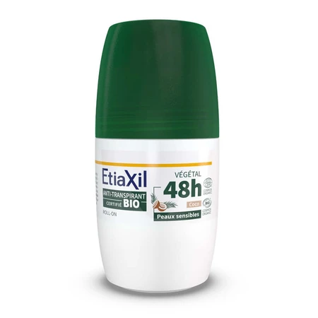 Etiaxil Antiperspirant Deodorant roll-on cu nucă de cocos Bio piele sensibilă 2x50ml