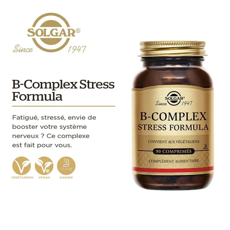 Solgar B-Complex Stress Complex Formel Entspannung Sommeil 90 Tabletten
