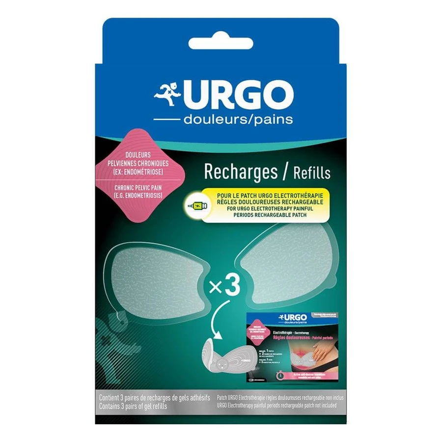 Urgo Das elektrotherapeutische Pflaster lindert schmerzhafte Menstruation x3